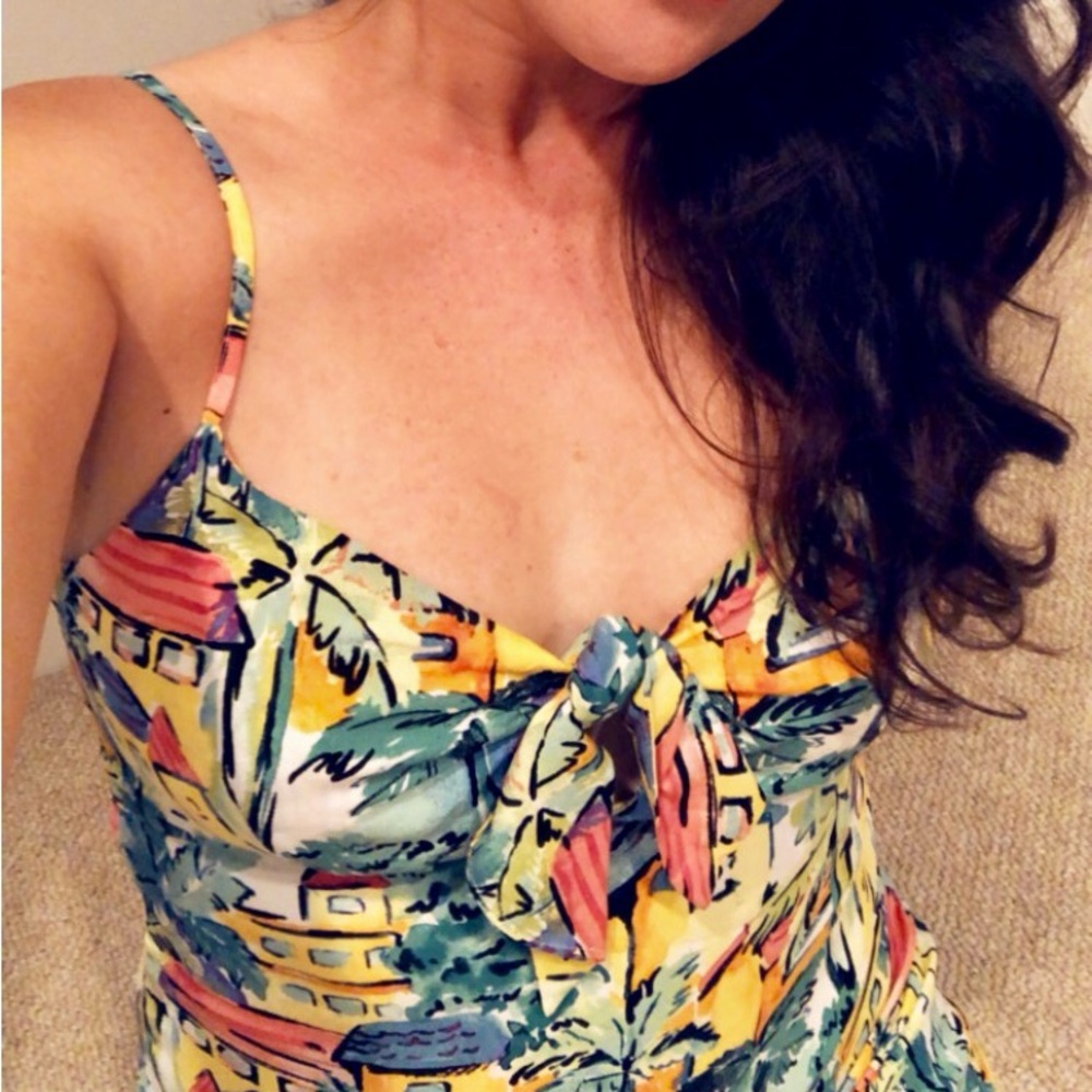 Forever 21 Multicolor Tropical Print Dress